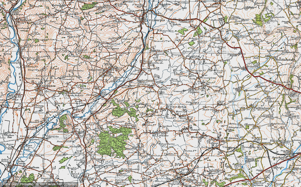 Old Map of Langford, 1919 in 1919