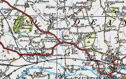 Old map of Back Stream in 1919