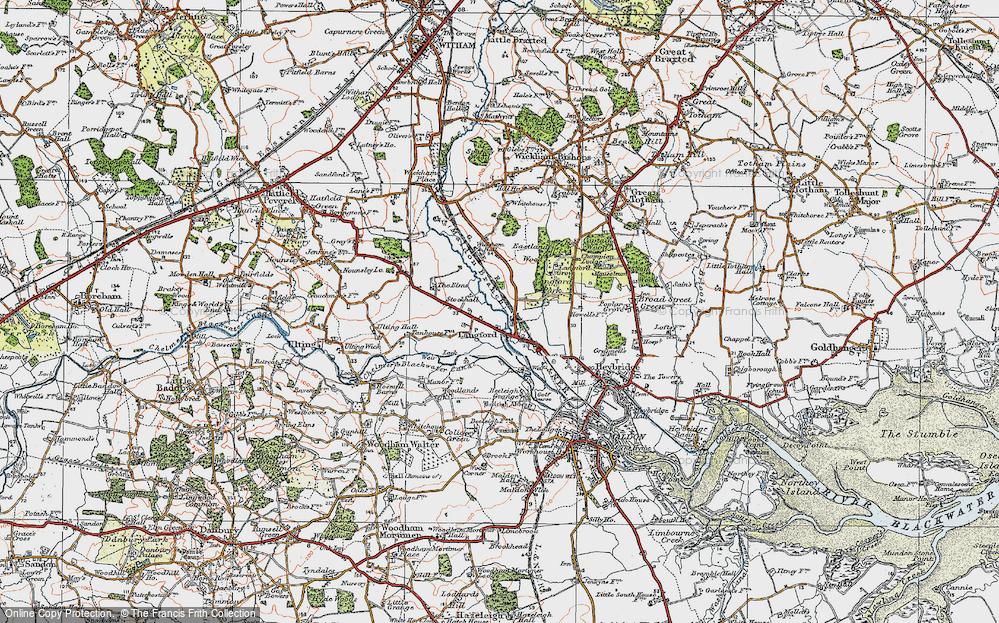 Old Map of Langford, 1921 in 1921