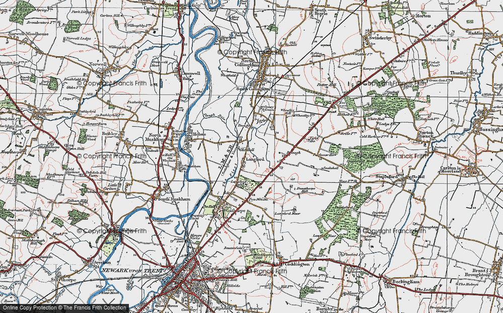 Old Map of Langford, 1923 in 1923