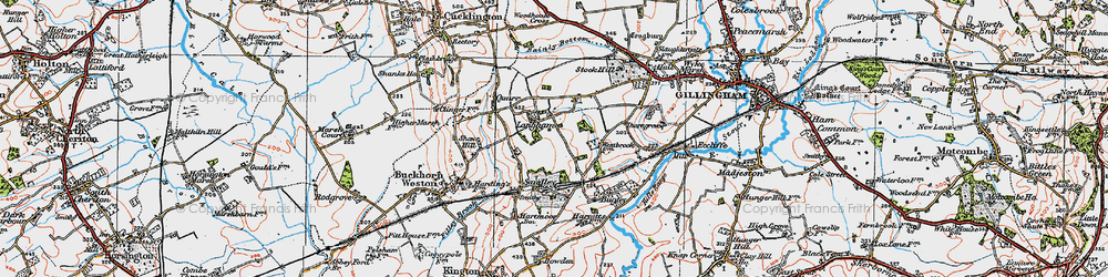 Old map of Woodhouse Cross in 1919