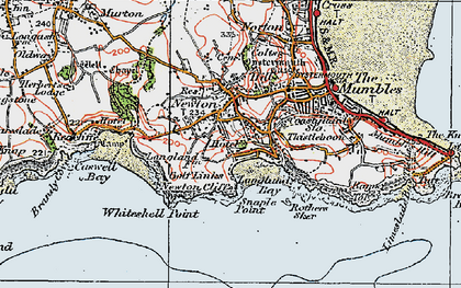 Old map of Langland in 1923