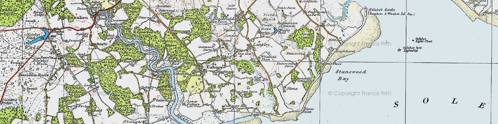 Old map of Langley in 1919