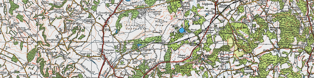 Old map of Longmoor Camp in 1919
