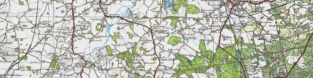Old map of Langley Common in 1919