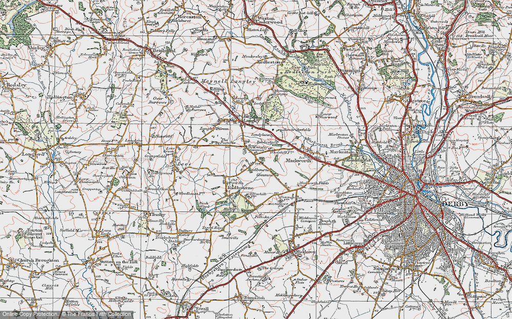 Old Map of Langley Common, 1921 in 1921