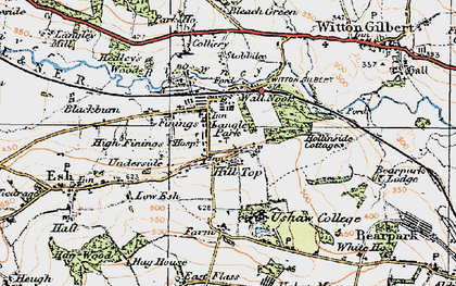 Old map of Langley Park in 1925