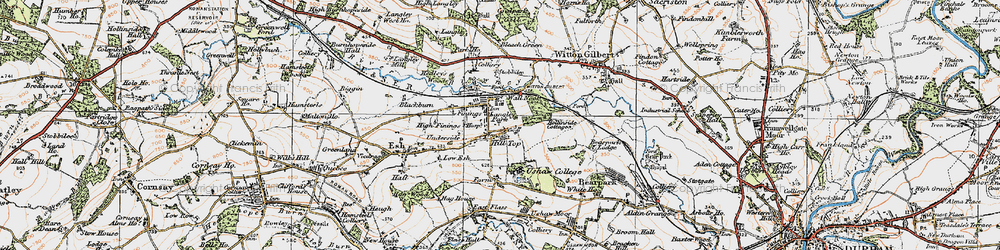 Old map of Langley Park in 1925