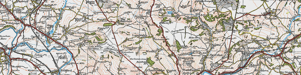 Old map of Langridge in 1919