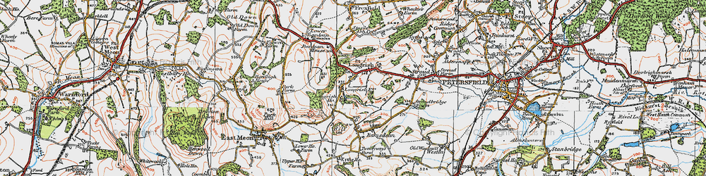 Old map of Langrish in 1919