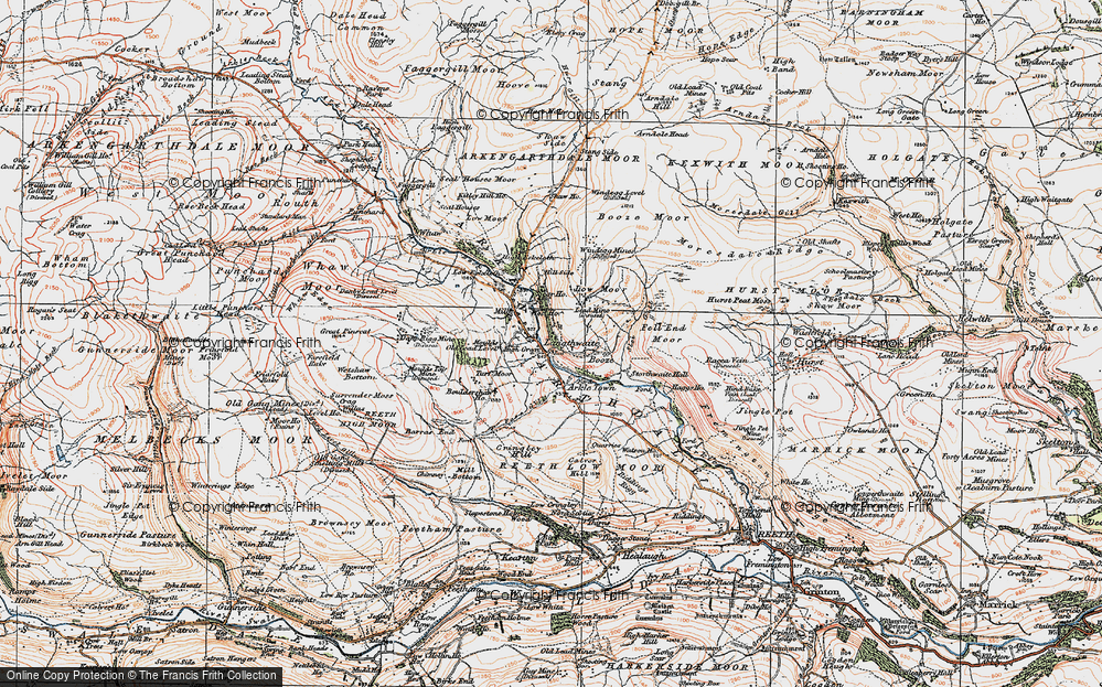 Old Map of Langthwaite, 1925 in 1925