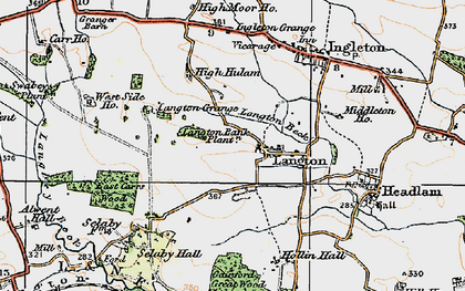 Old map of Langton in 1925