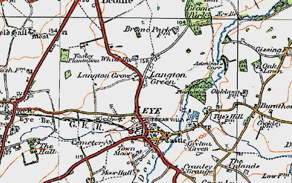 Old map of Langton Green in 1921