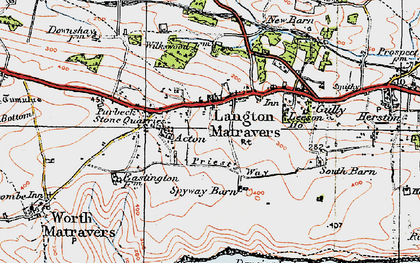 Old map of Langton Matravers in 1919