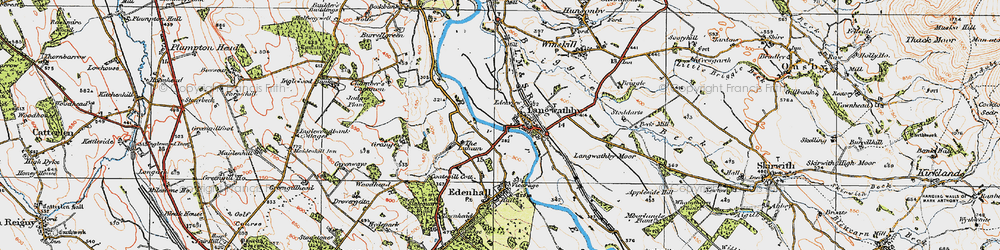 Old map of Langwathby in 1925