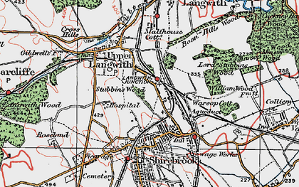 Old map of Langwith Junction in 1923