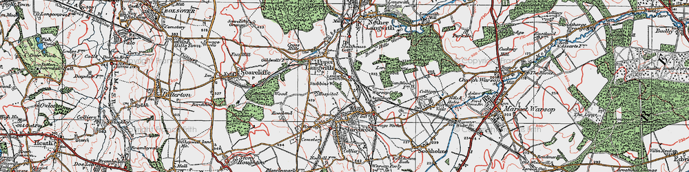 Old map of Langwith Junction in 1923