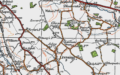 Old map of Lanham Green in 1921