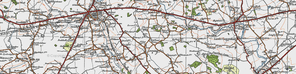 Old map of Lanham Green in 1921