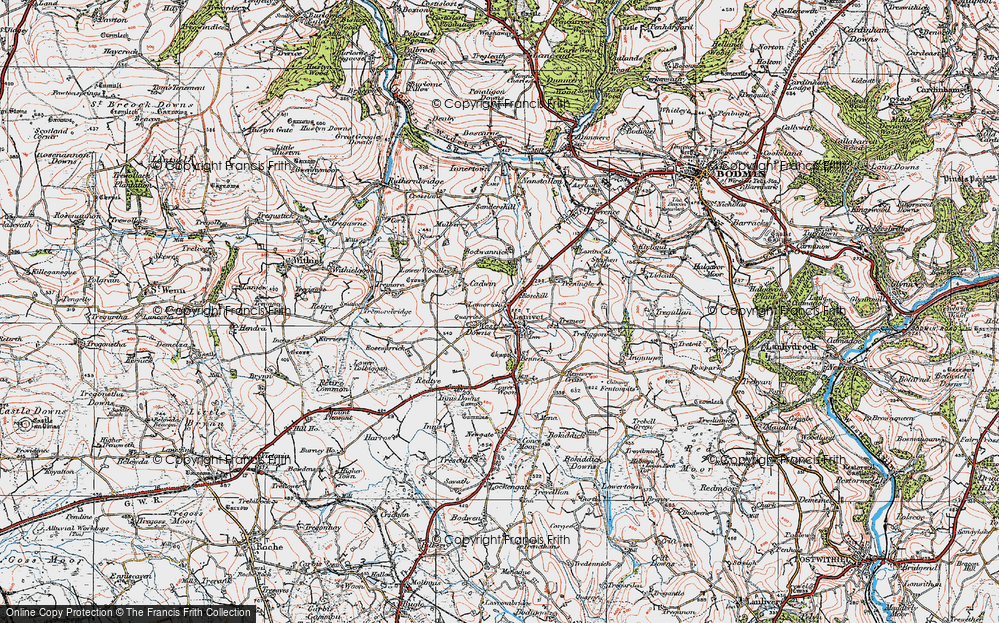Old Map of Lanivet, 1919 in 1919