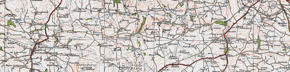 Old map of Lanjew in 1919