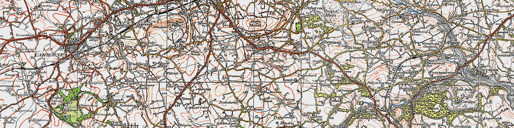 Old map of Lanner in 1919