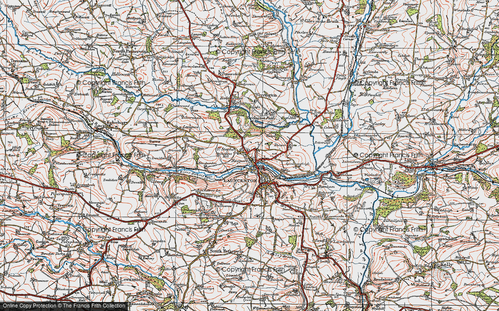 Old Map of Historic Map covering Werrington Park in 1919