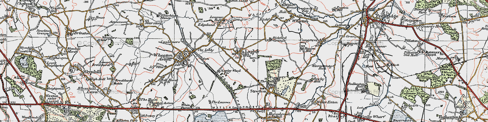 Old map of Lapley in 1921