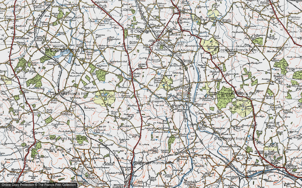 Old Map of Lapworth, 1919 in 1919