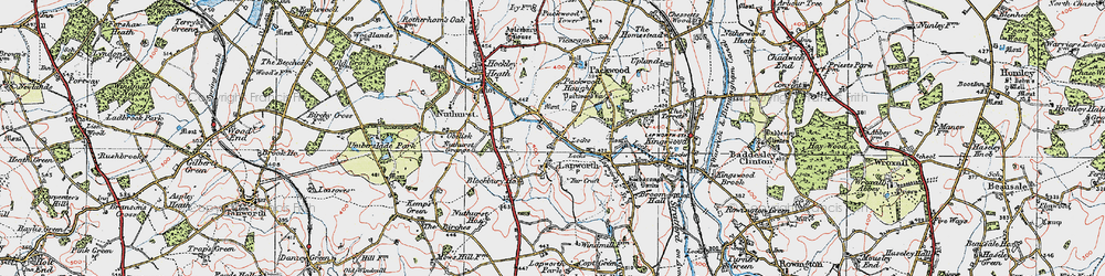 Old map of Lapworth in 1919