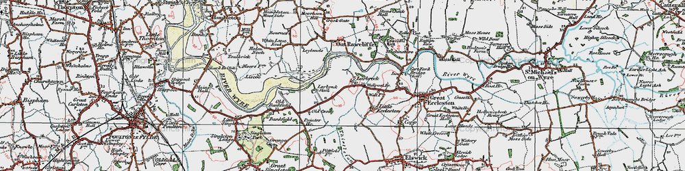 Old map of Larbreck in 1924