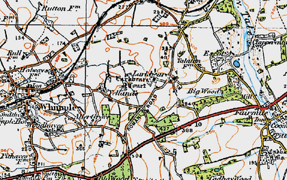 Old map of Larkbeare Court in 1919