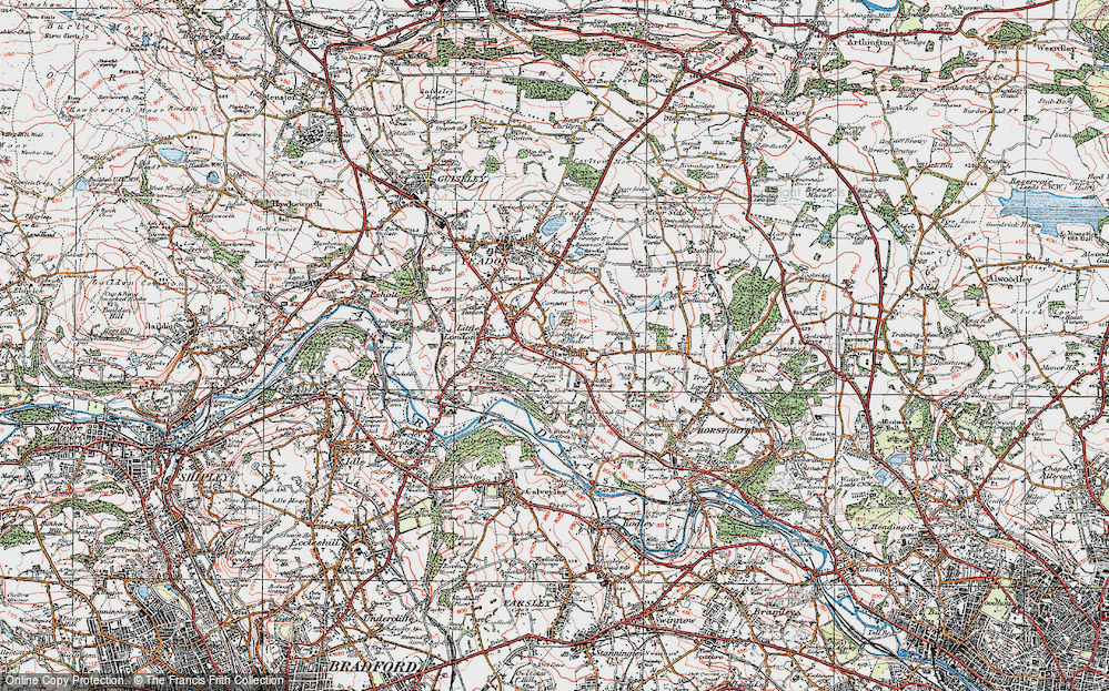 Old Map of Larkfield, 1925 in 1925