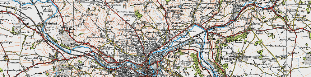 Old map of Larkhall in 1919