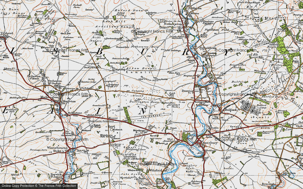 Old Map of Historic Map covering Alton Down in 1919