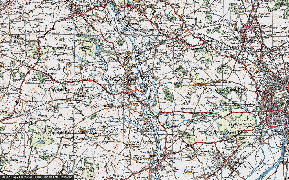Old Map of Larklands, 1921 in 1921