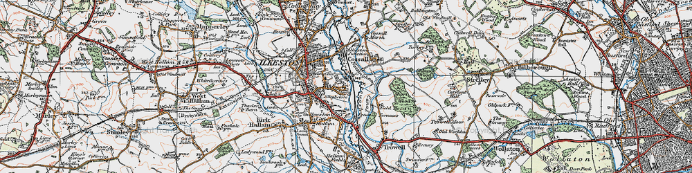 Old map of Larklands in 1921