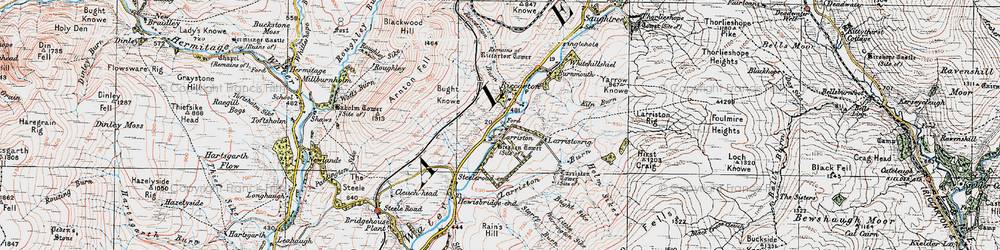 Old map of Leysburnfoot in 1926