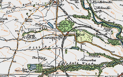 Old map of Lartington in 1925