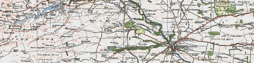 Old map of Lartington in 1925