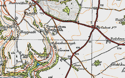 Old map of Lasborough in 1919