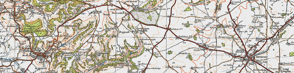 Old map of Lasborough in 1919