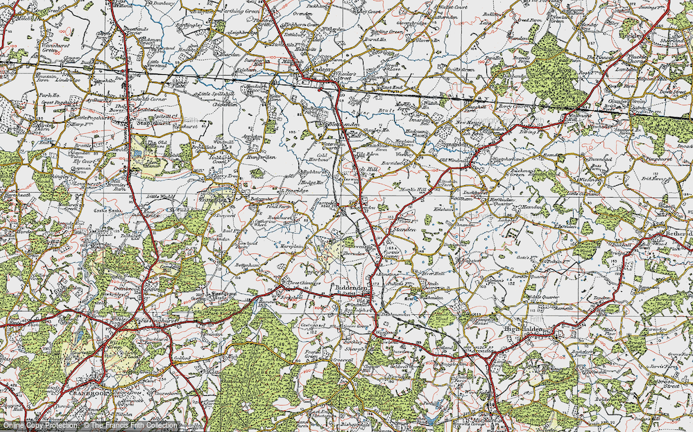 Old Map of Lashenden, 1921 in 1921