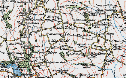 Old map of Lask Edge in 1923