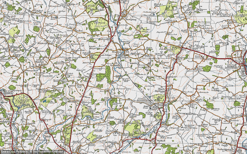 Old Map of Latchford, 1919 in 1919