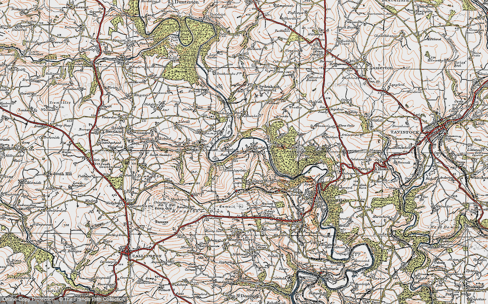 Old Map of Latchley, 1919 in 1919