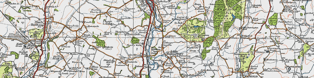 Old map of Latchmore Bank in 1919