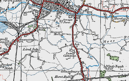 Old map of Lately Common in 1924