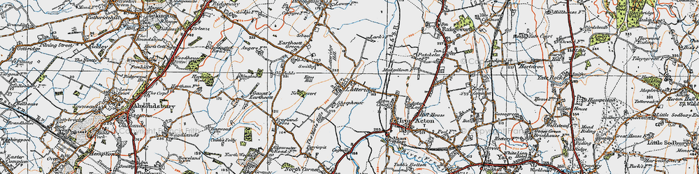 Old map of Latteridge in 1919