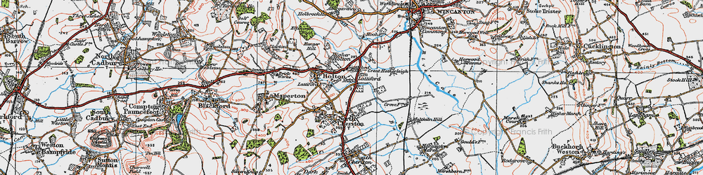 Old map of Lattiford in 1919